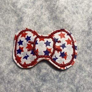 Patriotic snap-clip hair bow
